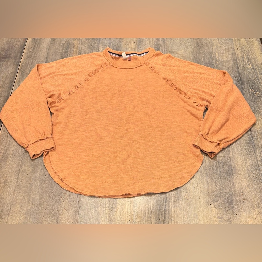 Pilcro Ruffled Raglan sweater